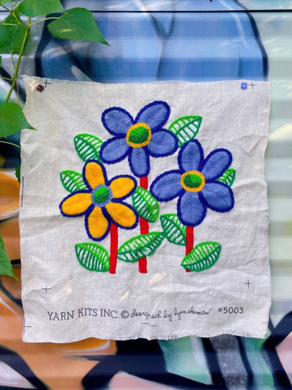 Vintage Flower Crewel